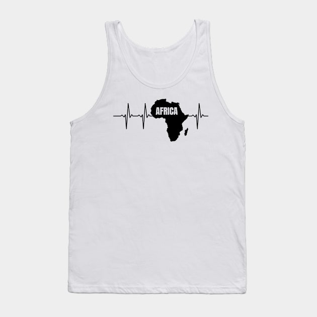 Africa Heartbeat, Africa, Continent Tank Top by UrbanLifeApparel